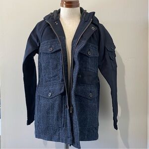 Rugged Factory men's blue/gray Cameraman-style jacket, JP S (US XS)